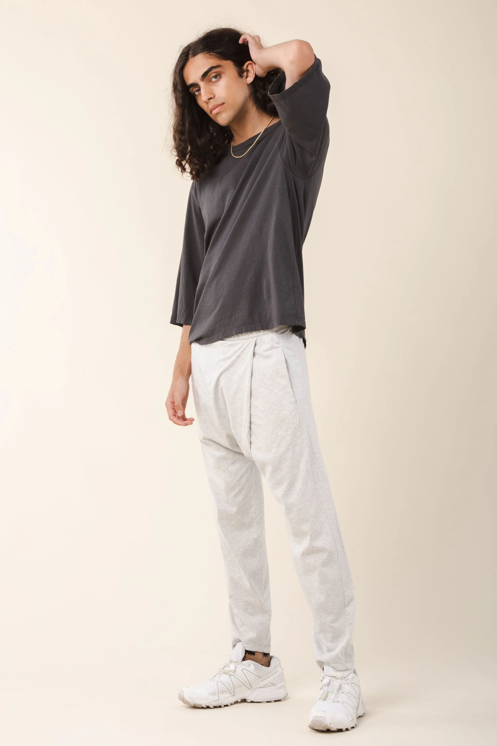 fold pant in heather