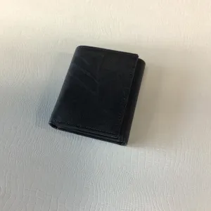 Frederico Leone Black Tri Fold Wallet