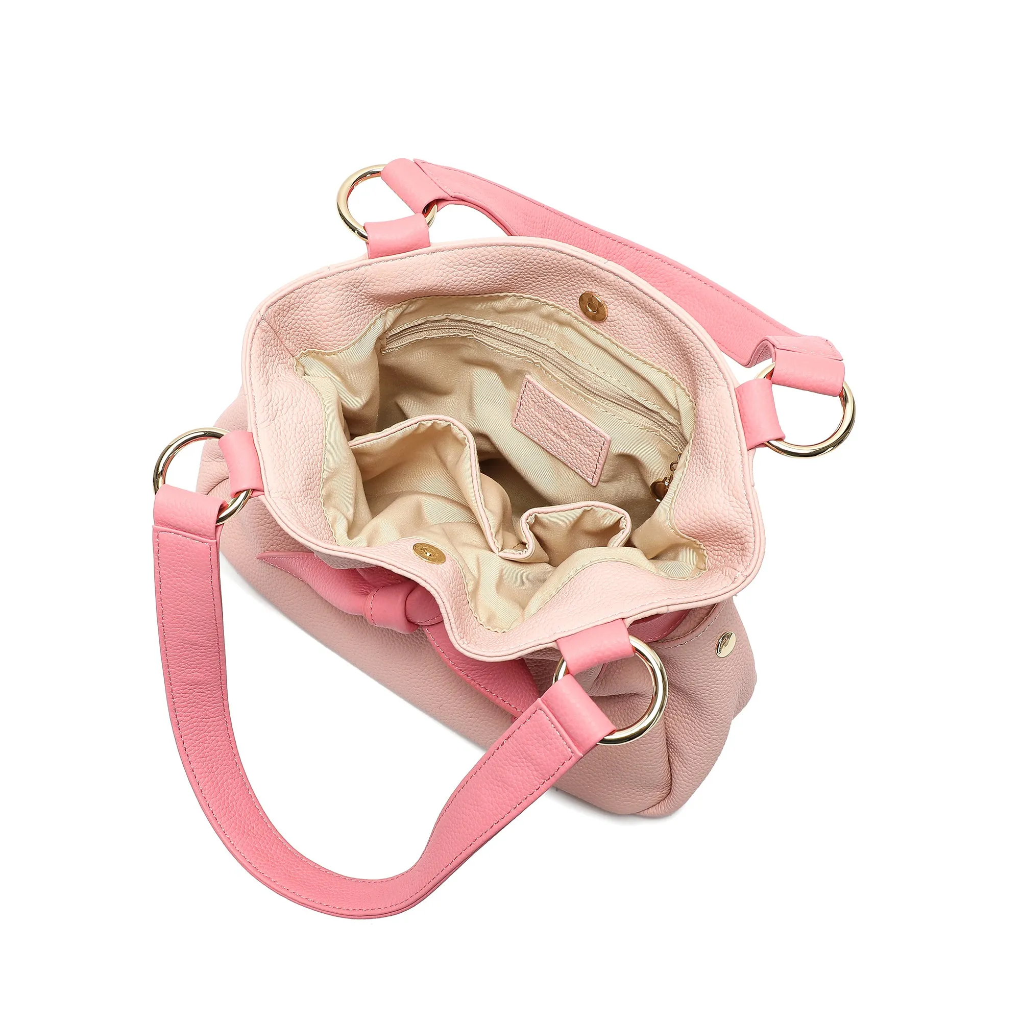 Full-Grain Soft Leather Bow Bag