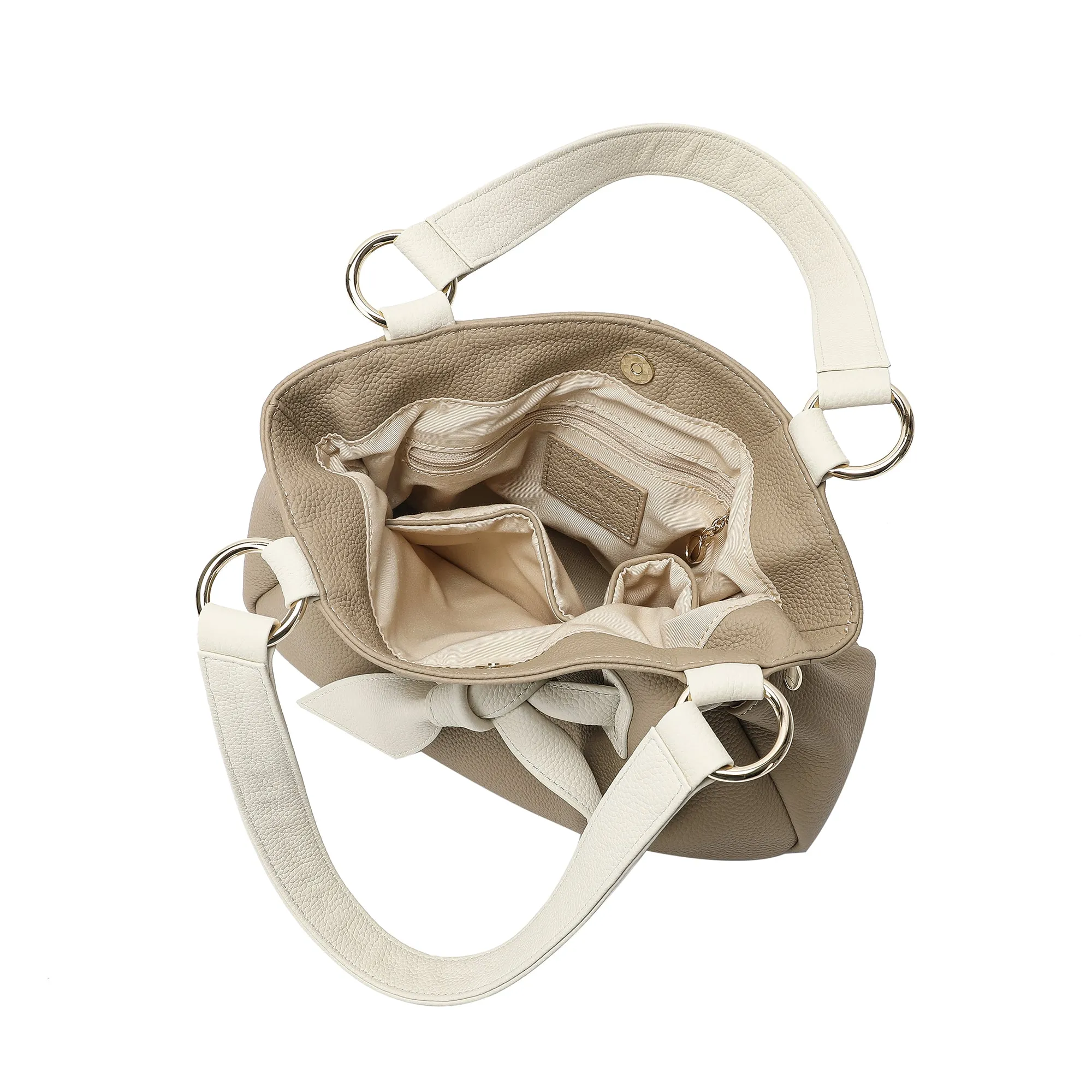 Full-Grain Soft Leather Bow Bag