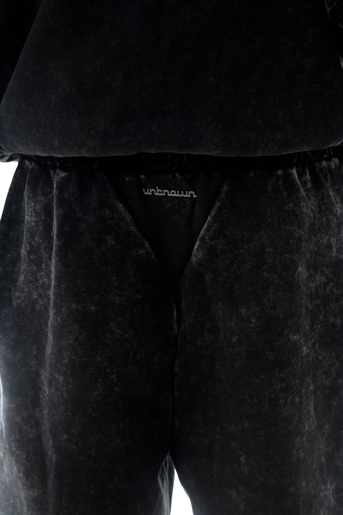 Garment-dyed heavyweight cotton fleece sweatpants Zipper Pocket