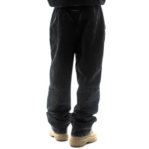 Garment-dyed heavyweight cotton fleece sweatpants Zipper Pocket
