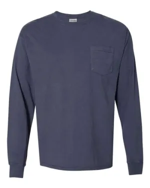 Garment Dyed Long Sleeve T-Shirt With a Pocket