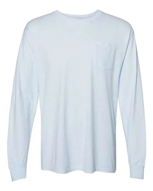 Garment Dyed Long Sleeve T-Shirt With a Pocket