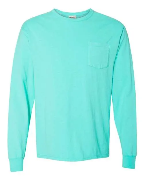 Garment Dyed Long Sleeve T-Shirt With a Pocket