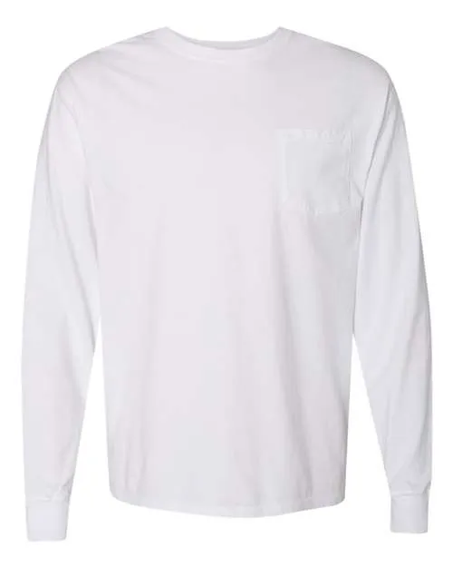 Garment Dyed Long Sleeve T-Shirt With a Pocket