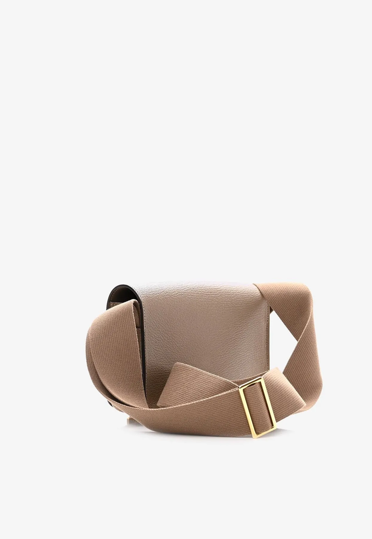 Geta Shoulder Bag in Etoupe Chèvre Mysore with Gold Hardware