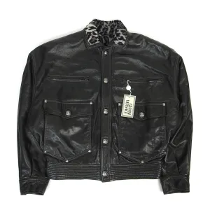 Gianni Versace Vintage Leather Jacket Size 48