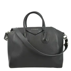 GIVENCHY Antigona Small Leather Shoulder Bag Black