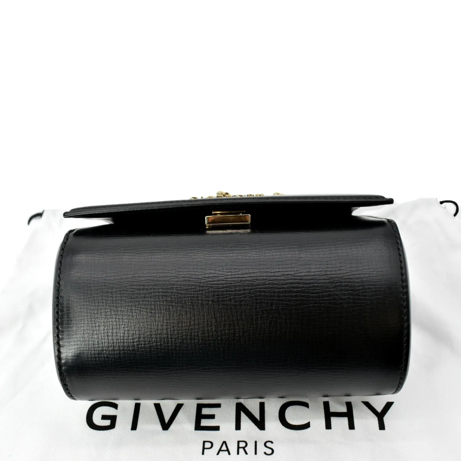 GIVENCHY Mini Pandora Box Calfskin Leather Chain Crossbody Bag Black