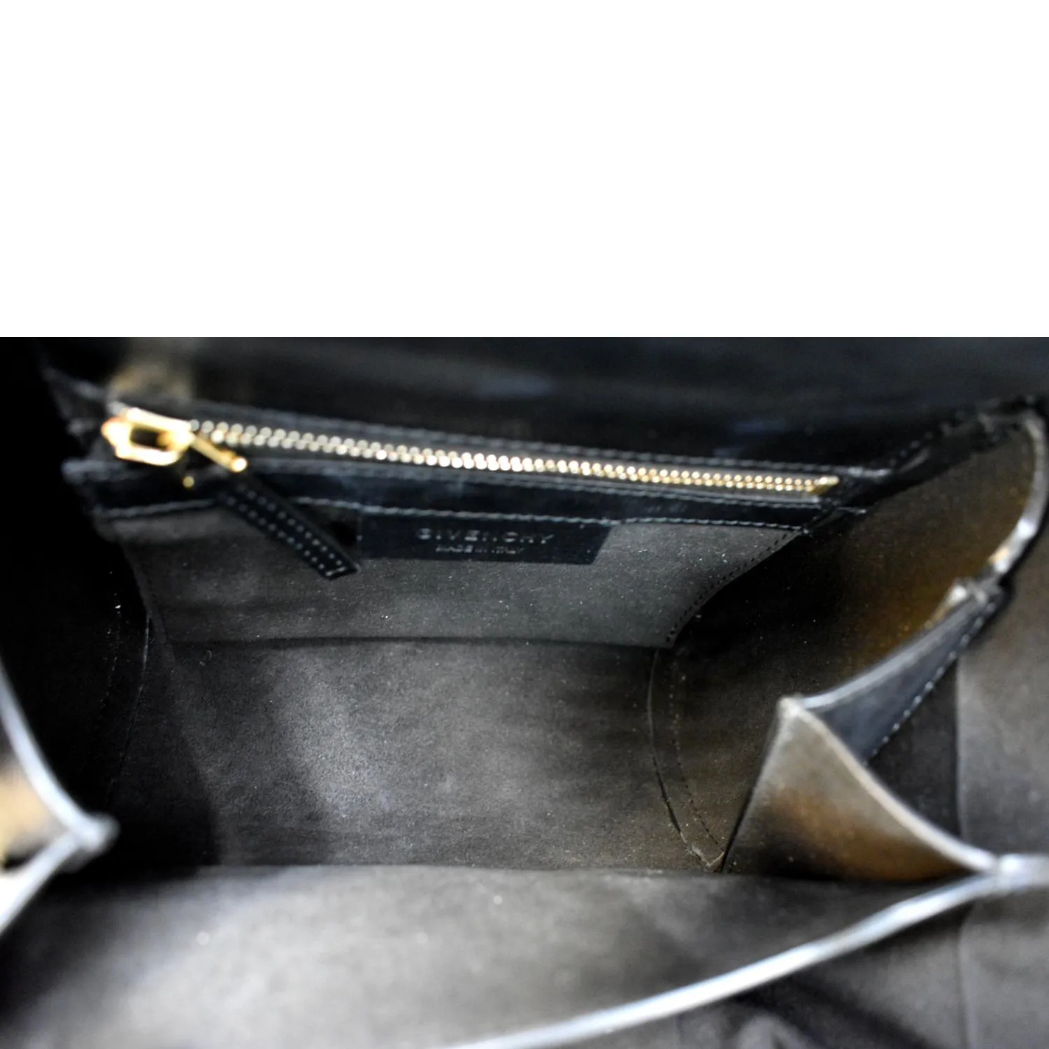 GIVENCHY Mini Pandora Box Calfskin Leather Chain Crossbody Bag Black