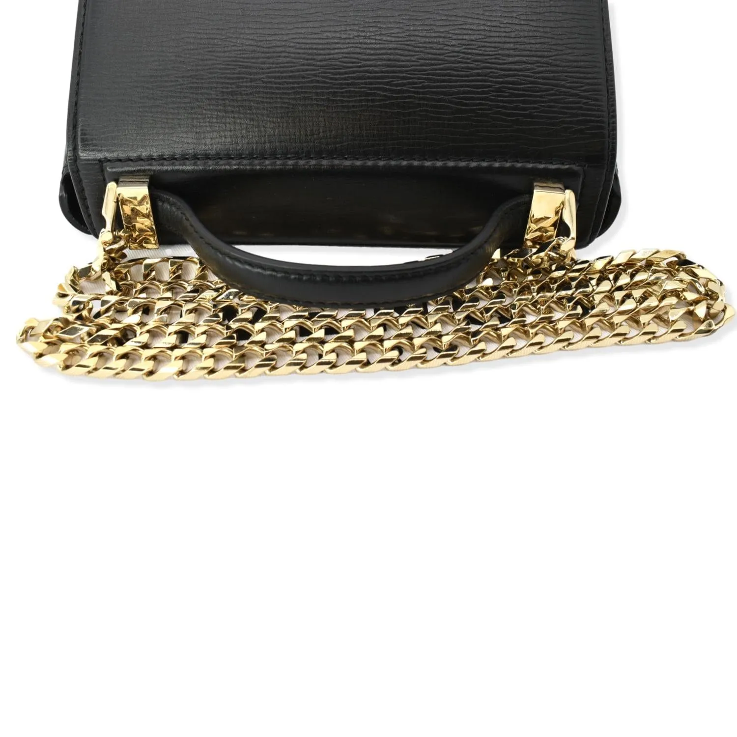 GIVENCHY Mini Pandora Box Calfskin Leather Chain Crossbody Bag Black