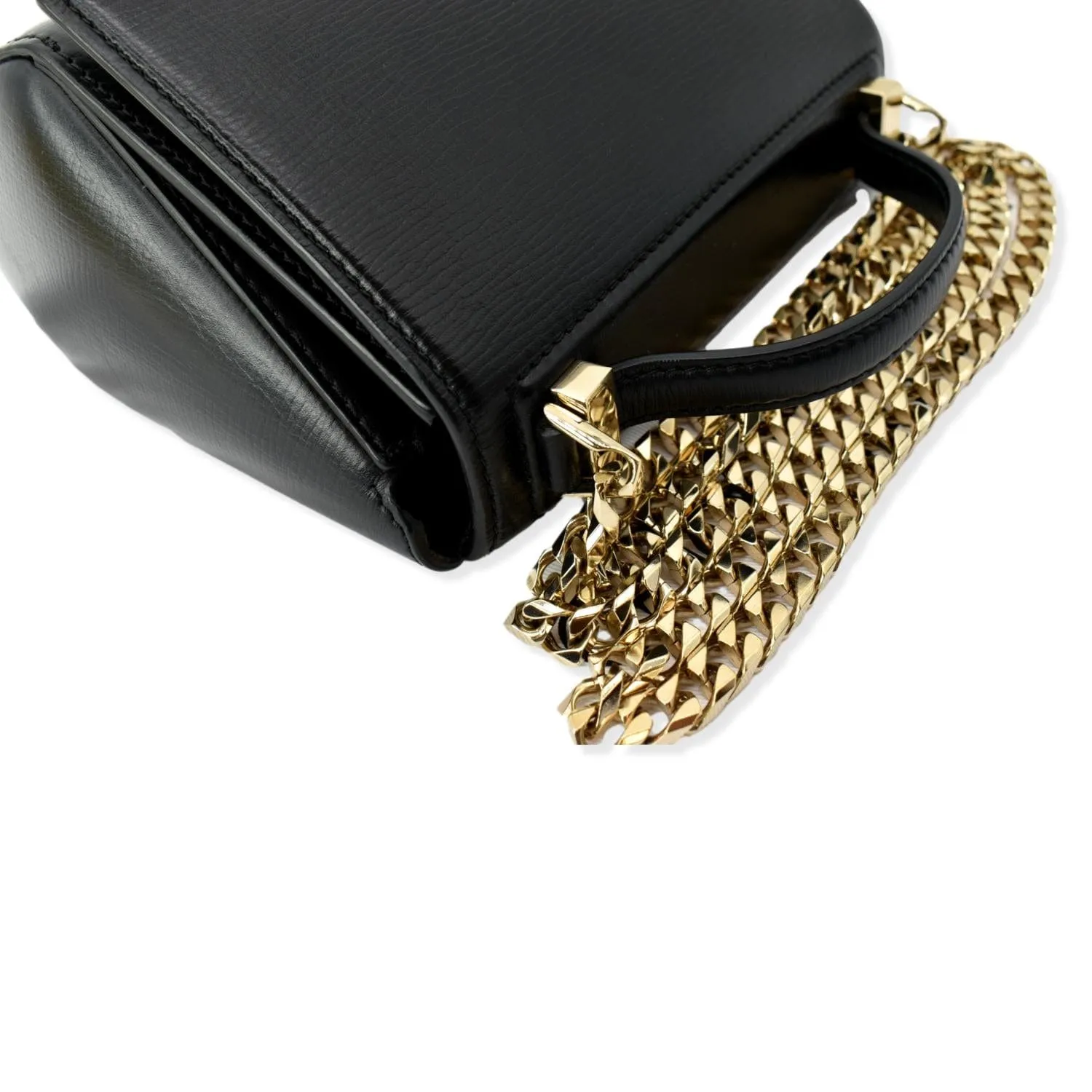 GIVENCHY Mini Pandora Box Calfskin Leather Chain Crossbody Bag Black