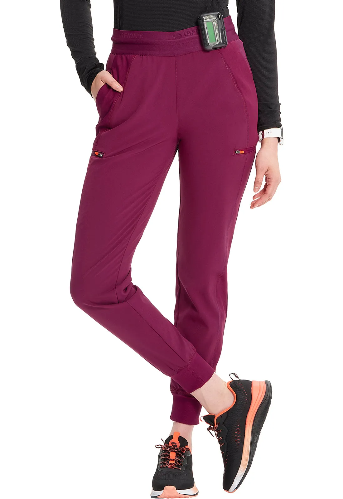 GNR8 IN122A Mid Rise Jogger Wine
