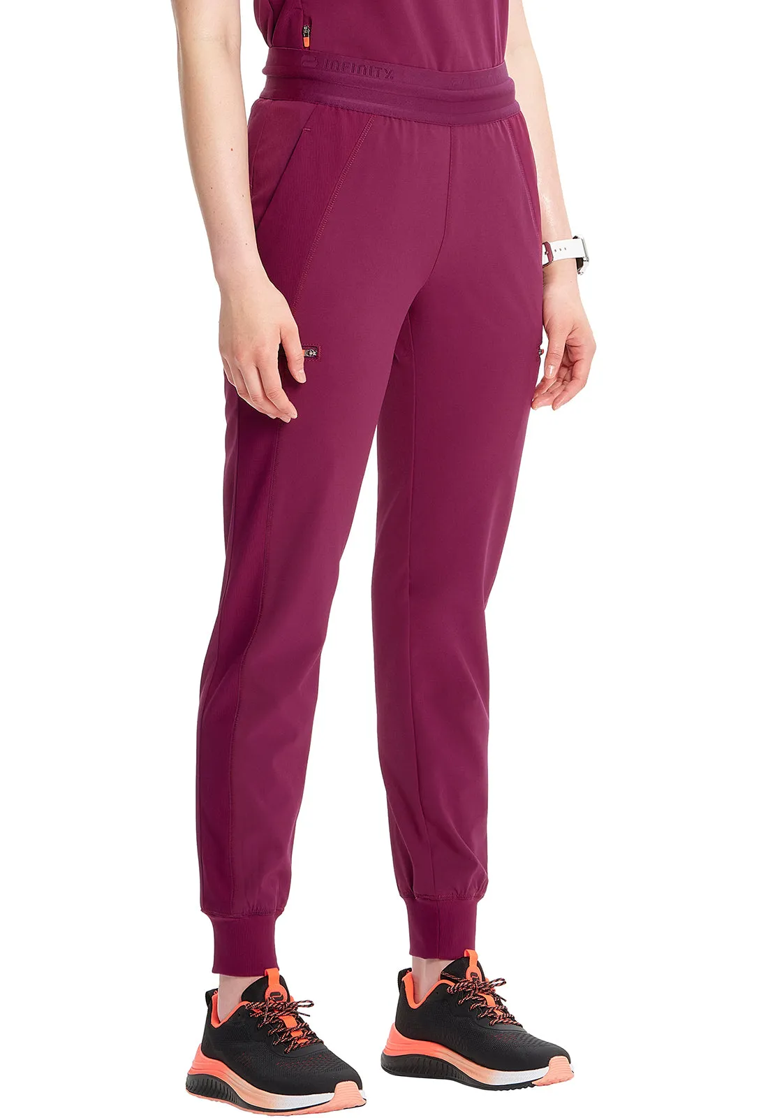 GNR8 IN122A Mid Rise Jogger Wine