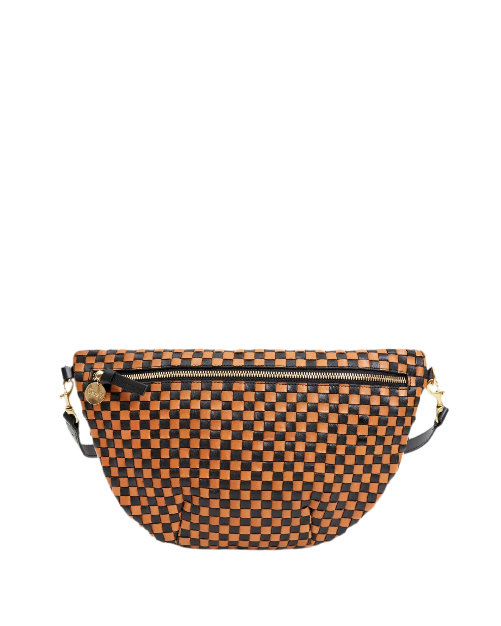 Grande fanny woven in black/tan checker