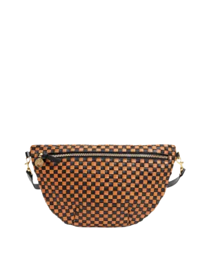 Grande fanny woven in black/tan checker