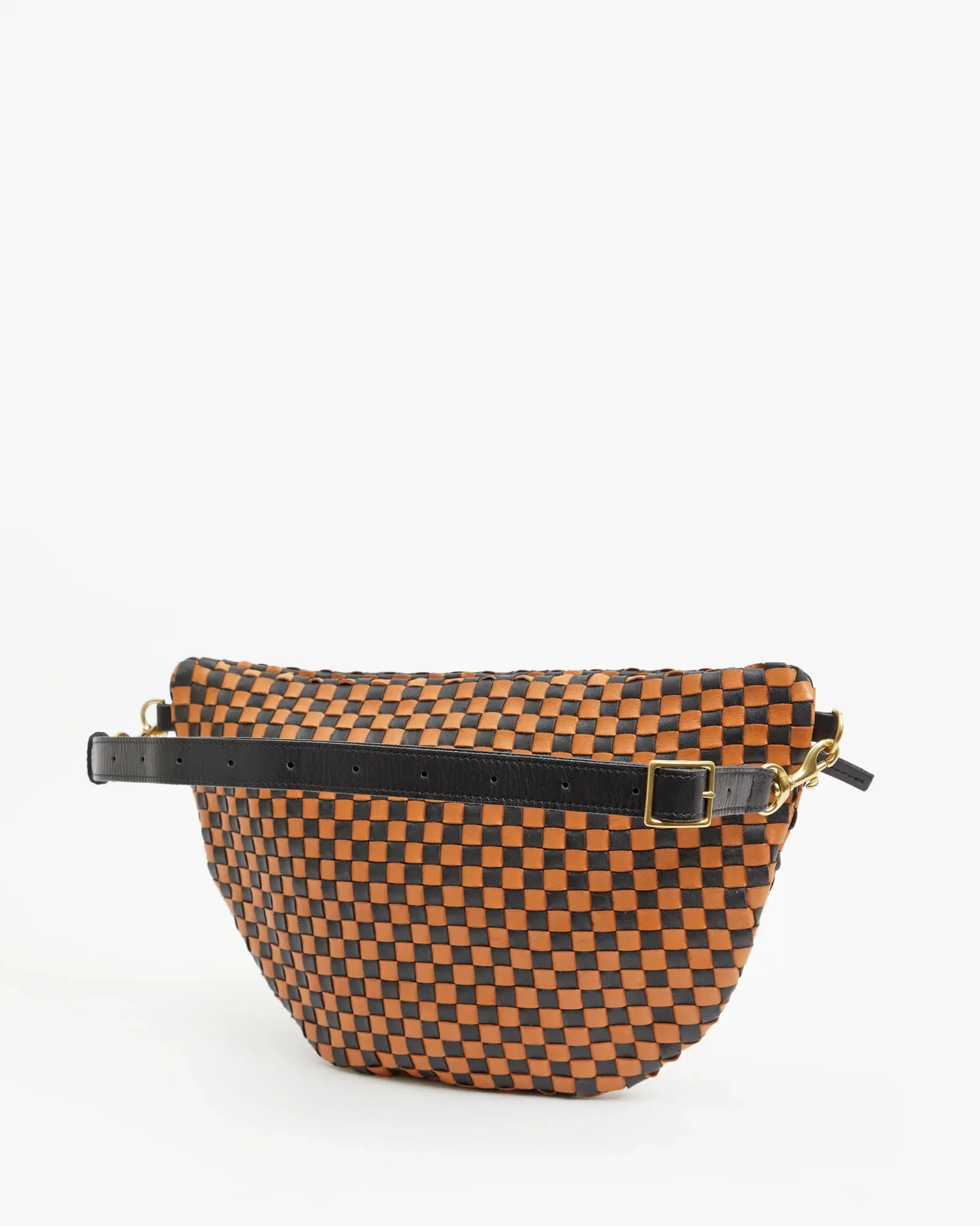 Grande fanny woven in black/tan checker