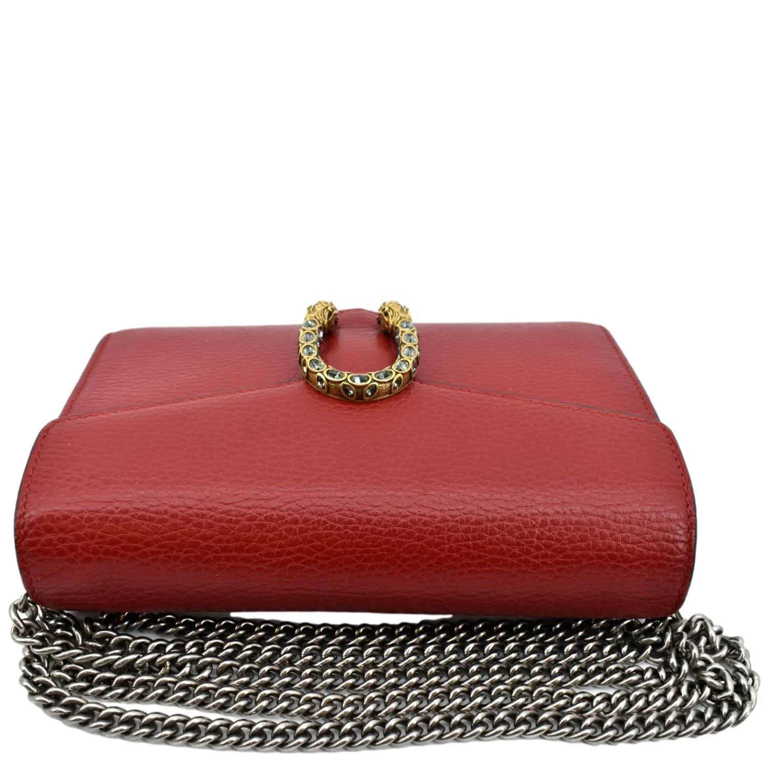 GUCCI Dionysus Mini Leather Chain Crossbody Bag Red 401231