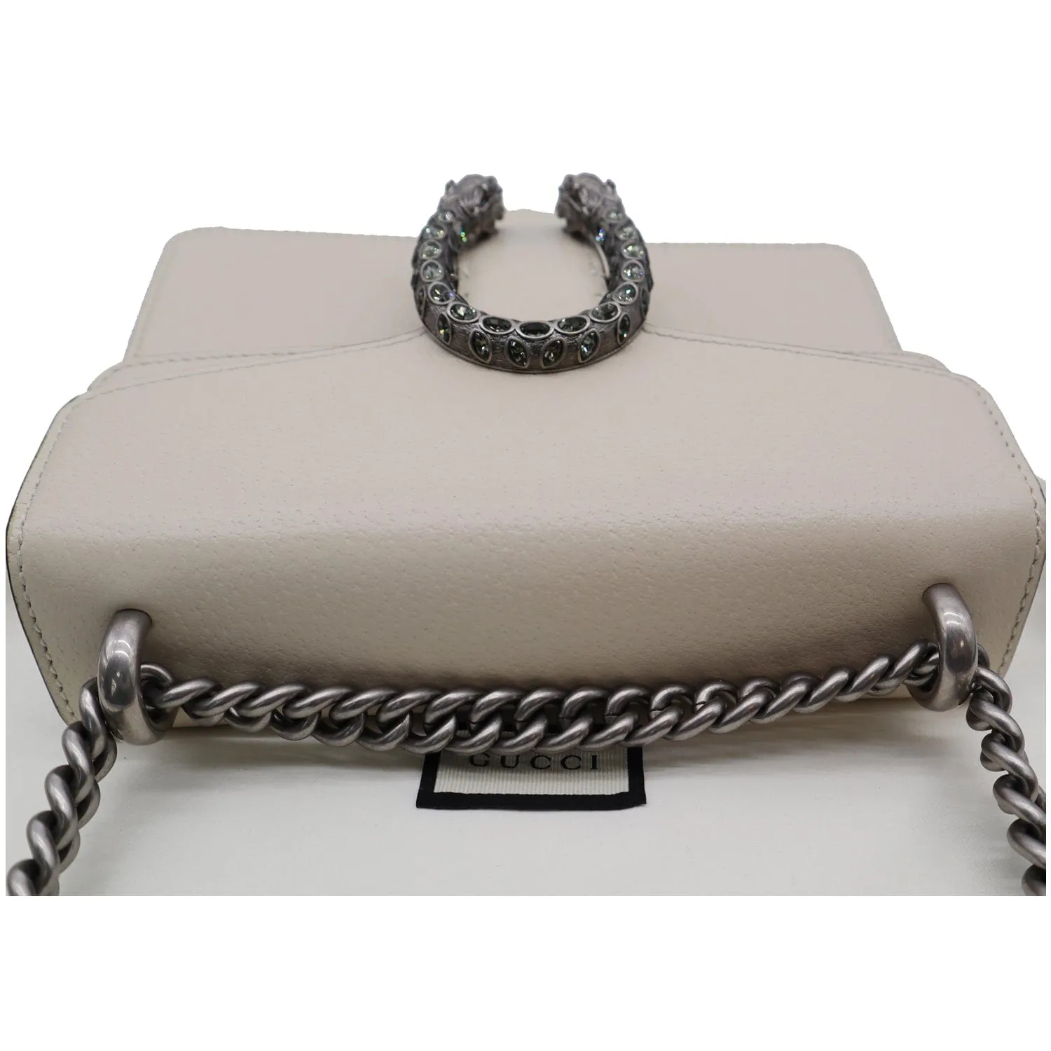 GUCCI Dionysus Mini Leather Crossbody Bag Cream