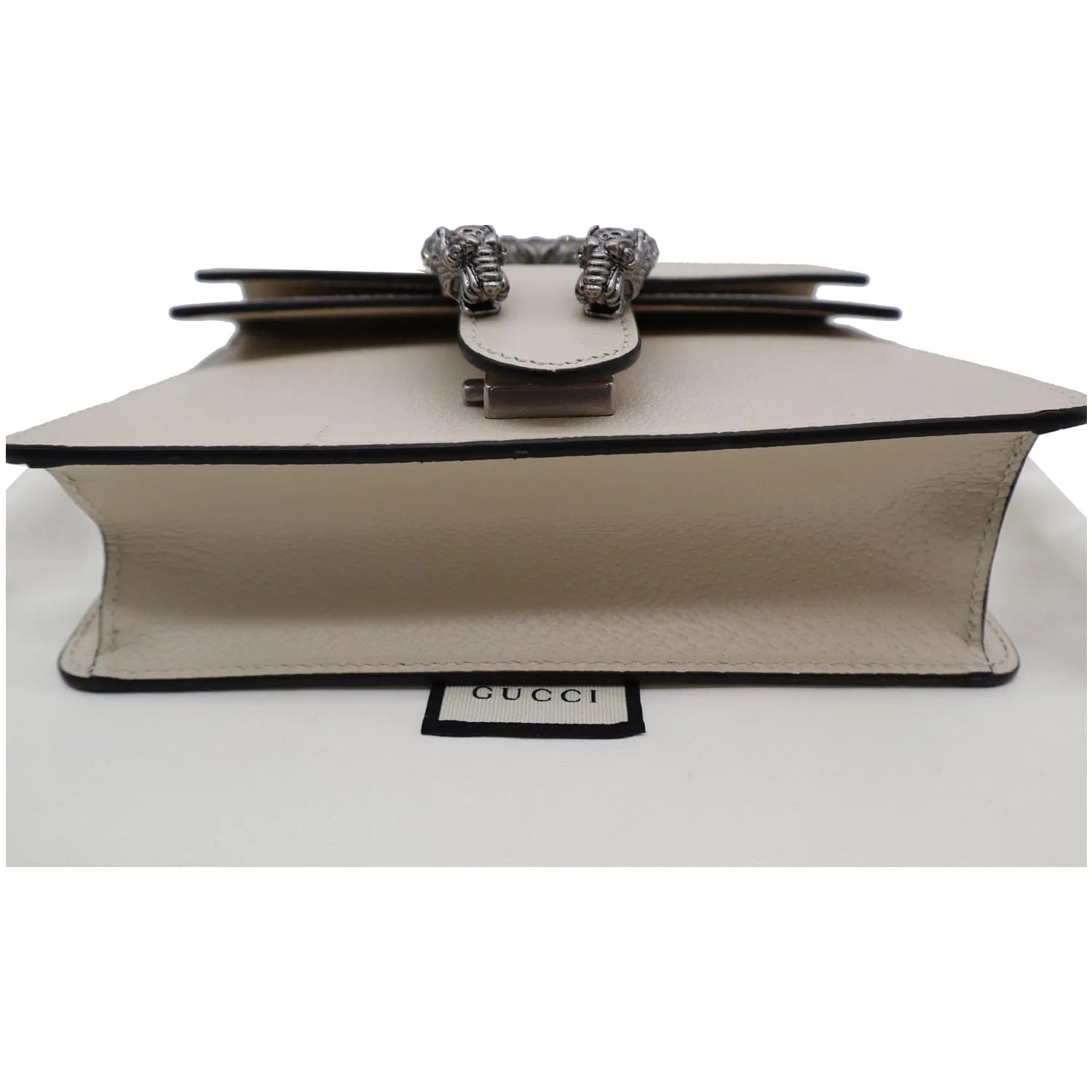 GUCCI Dionysus Mini Leather Crossbody Bag Cream