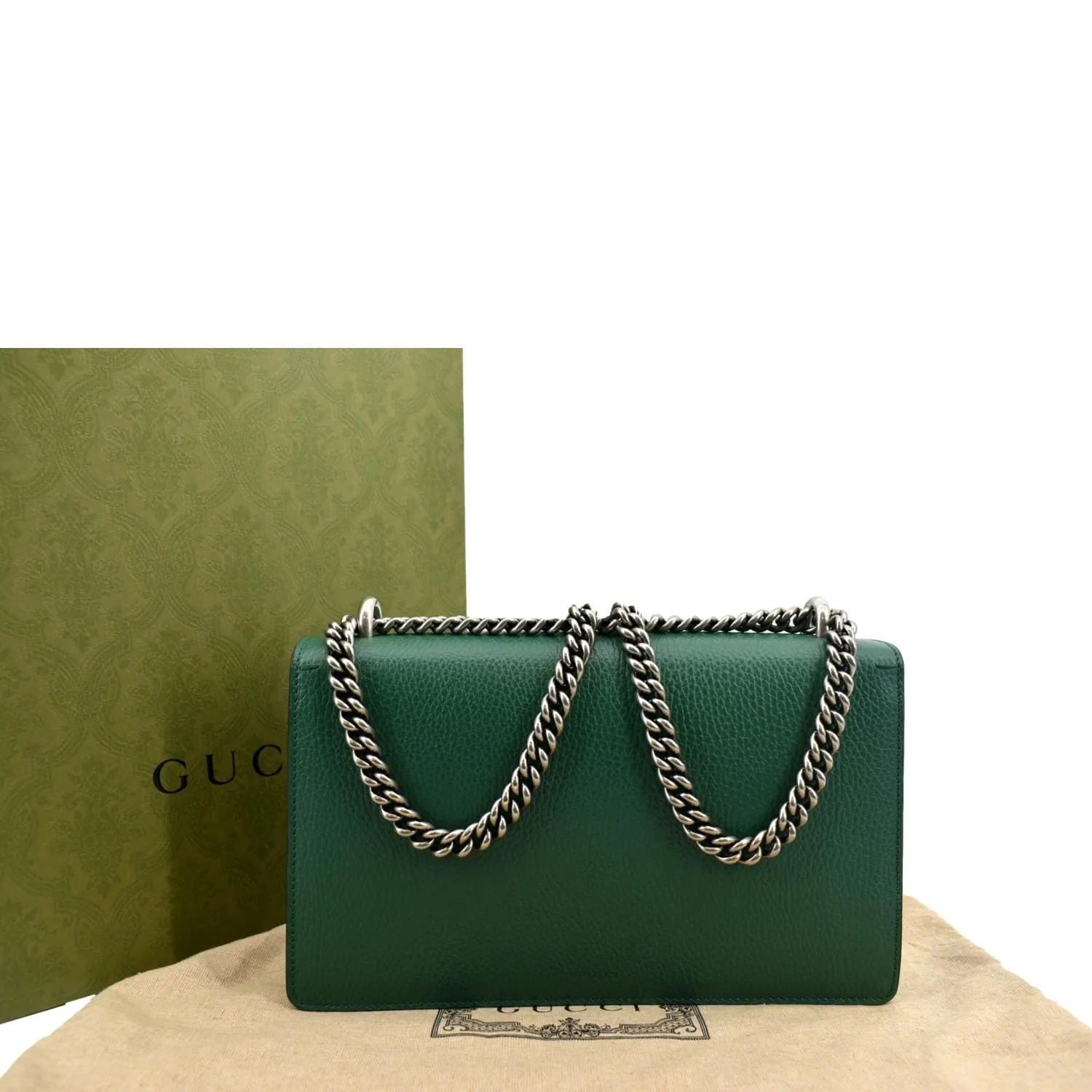 GUCCI Dionysus Small Leather Shoulder Bag Emerald Green 400249