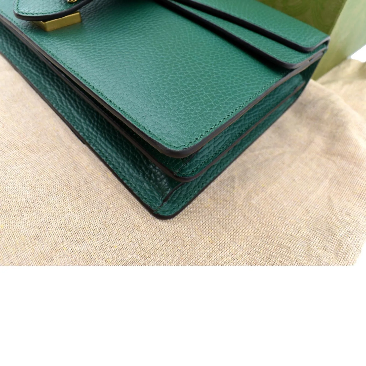 GUCCI Dionysus Small Leather Shoulder Bag Emerald Green 400249