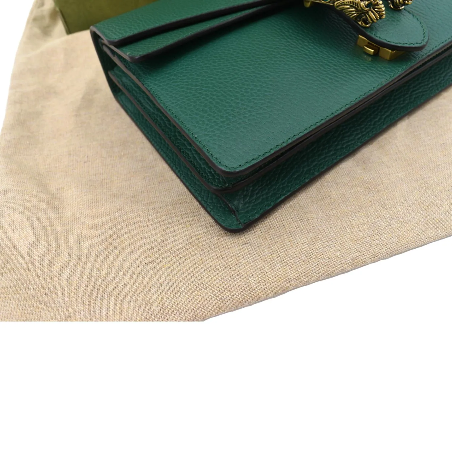 GUCCI Dionysus Small Leather Shoulder Bag Emerald Green 400249