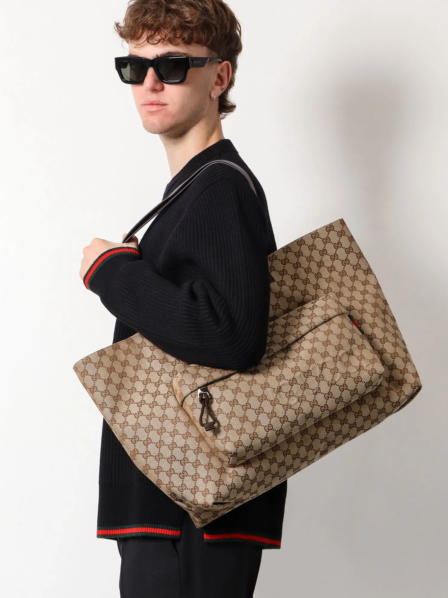 Gucci Gg Fabric Shopping Bag