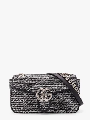 Gucci Gg Marmont Fabric And Leather Shoulder Bag With All Over Sequins