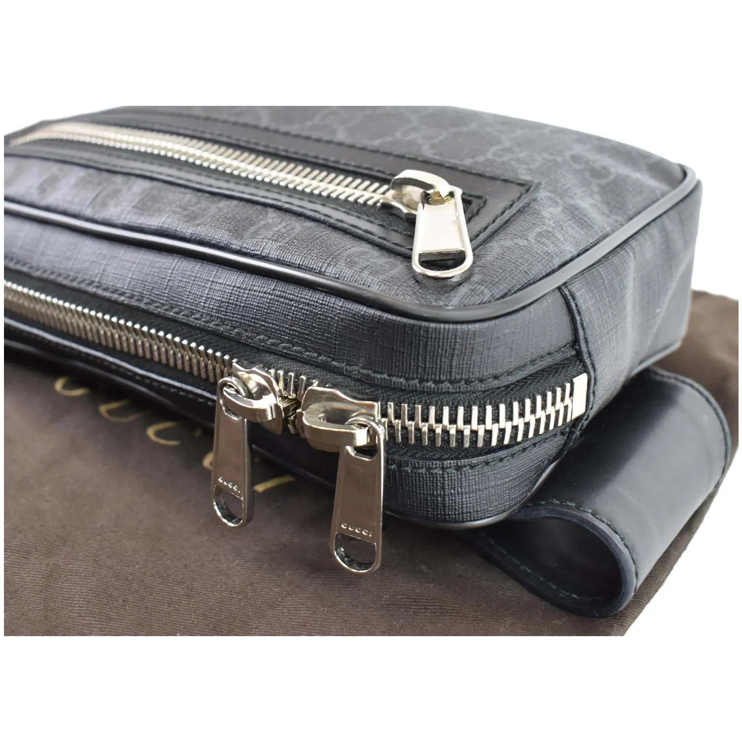 GUCCI GG Supreme Belt Bumbag Black 474293 - Last Call