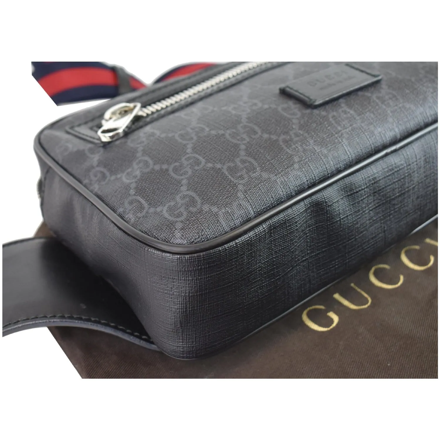 GUCCI GG Supreme Belt Bumbag Black 474293 - Last Call