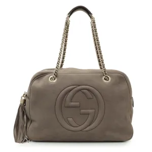 Gucci Grey Vitello Range Medium Soho Bowler