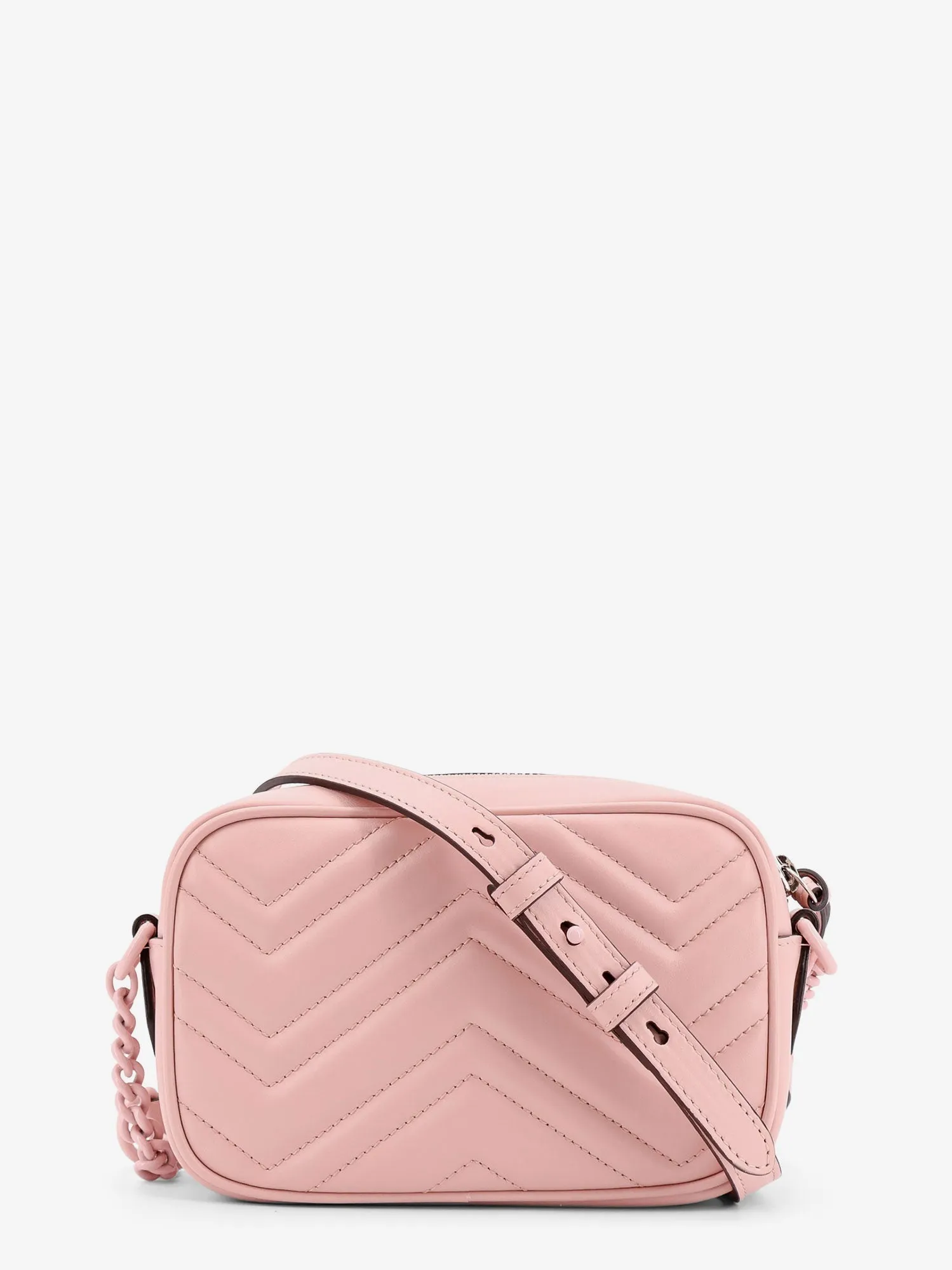 Gucci Matelass Leather Shoulder Bag With Frontal Gg Logo