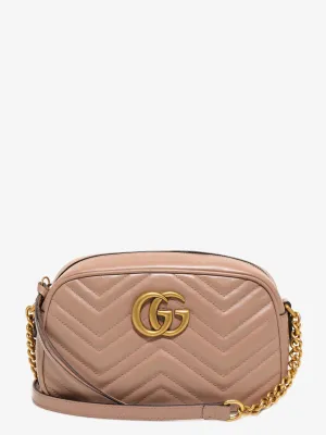 Gucci Matelass�� Leather Shoulder Bag With Metal Gg Logo