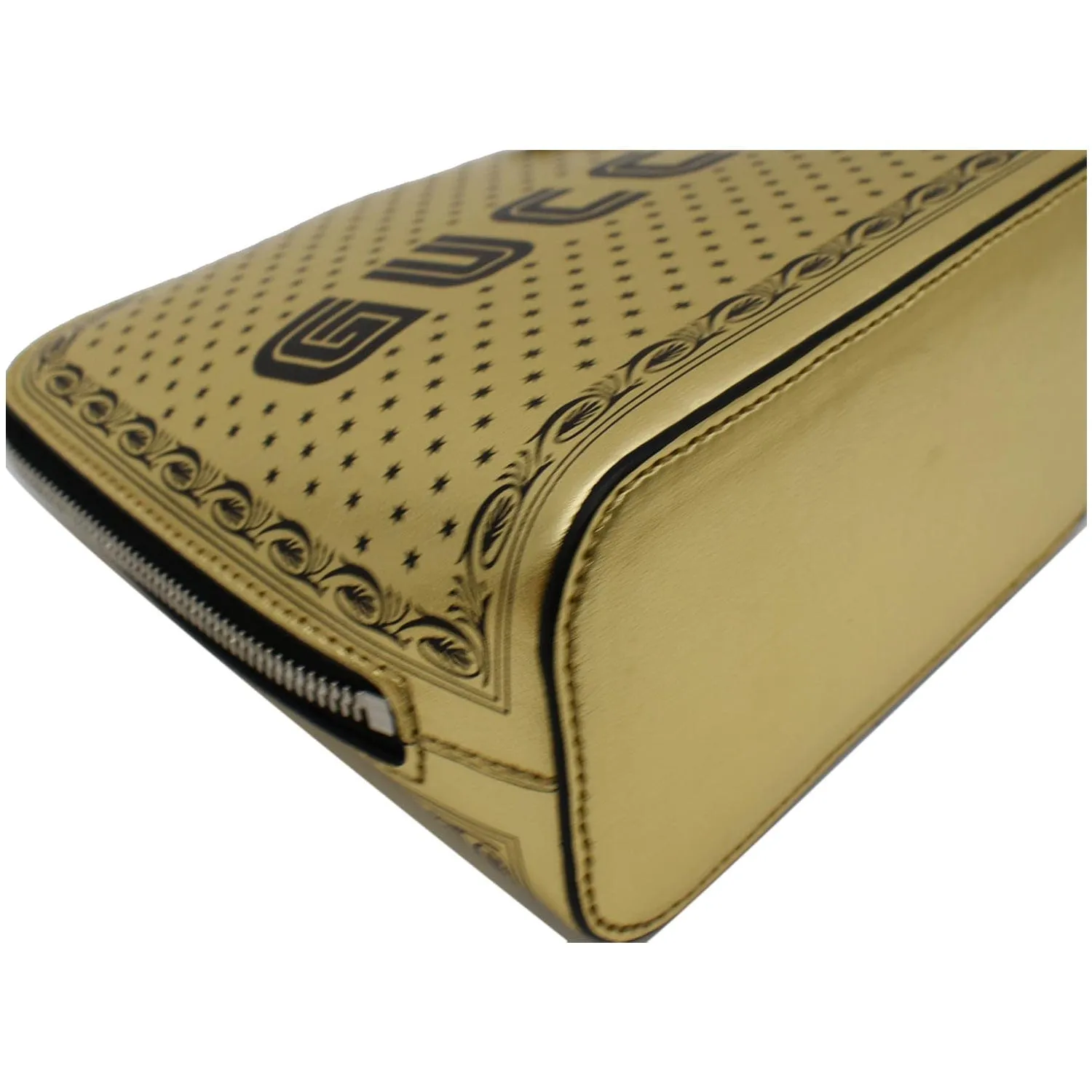 GUCCI Moon Steller Guccy Leather Crossbody Bag Gold 511189