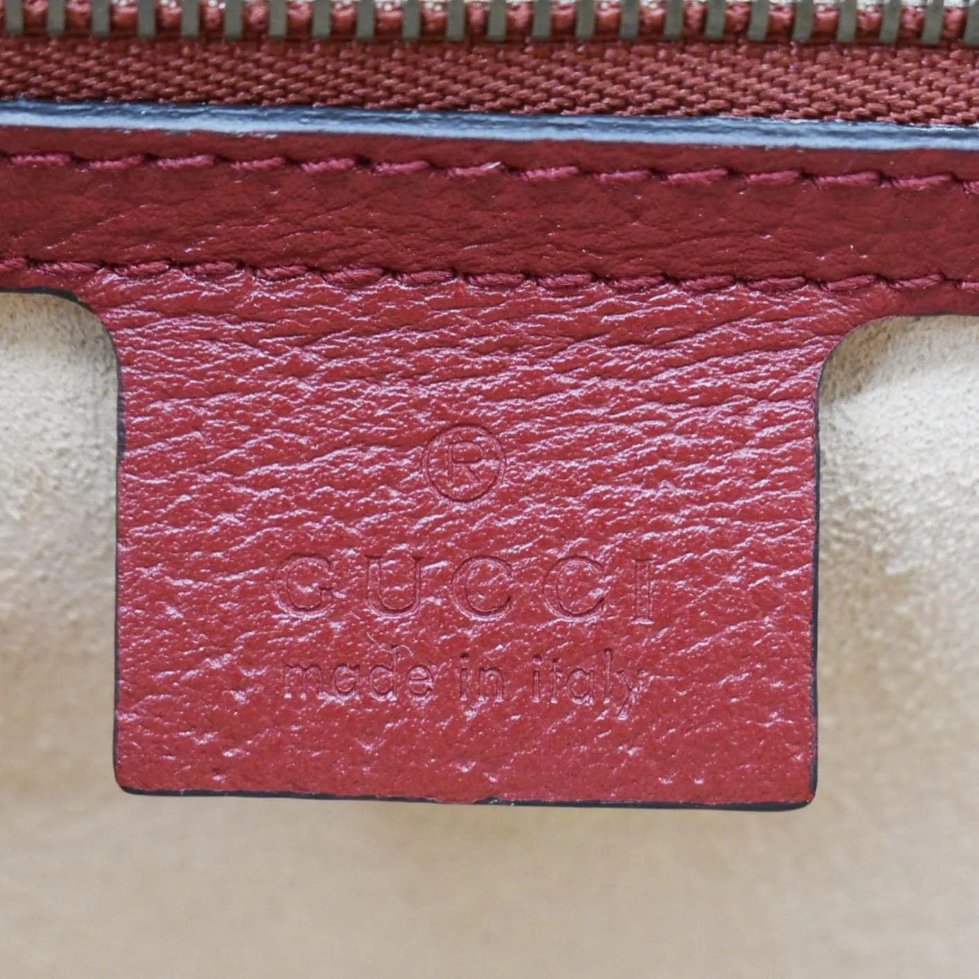 GUCCI Queen Margaret Bee GG Supreme Canvas Shoulder Bag Red 476541