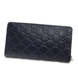 Gucci Signature Zip Around Wallet in Blue