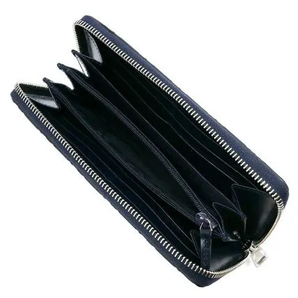 Gucci Signature Zip Around Wallet in Blue