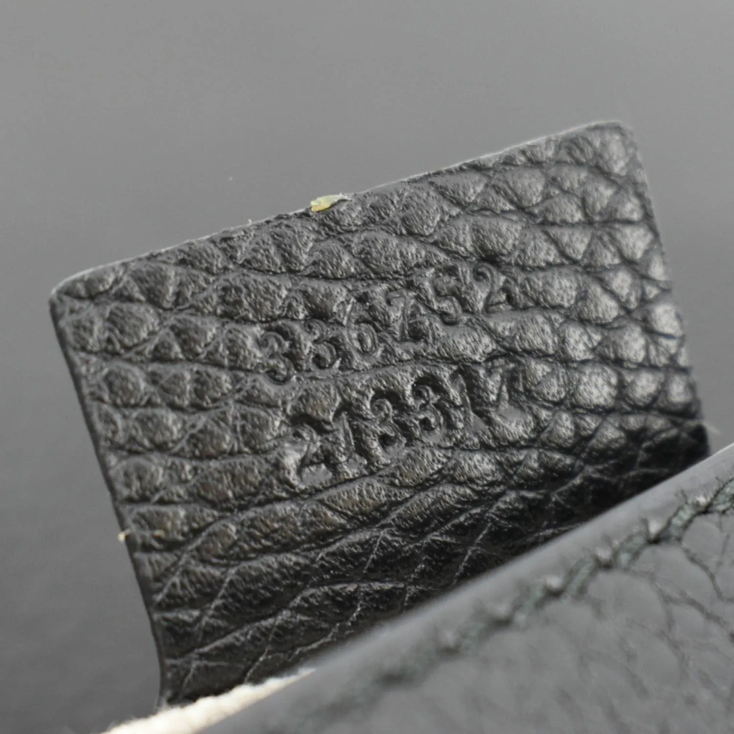 GUCCI Soho GG Flap Leather Chain Shoulder Bag Black 336752
