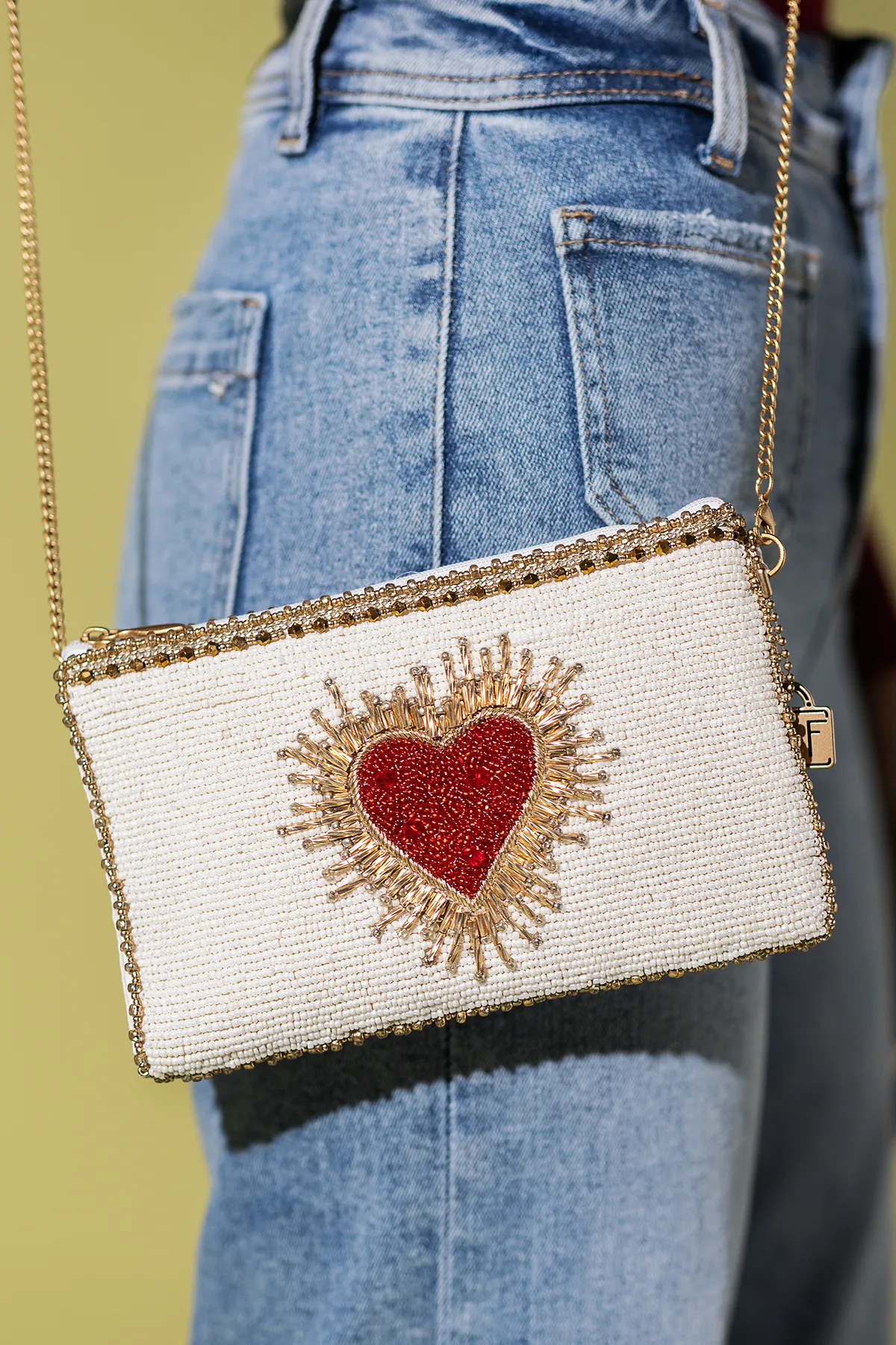Heart Burst Crossbody Phone Bag