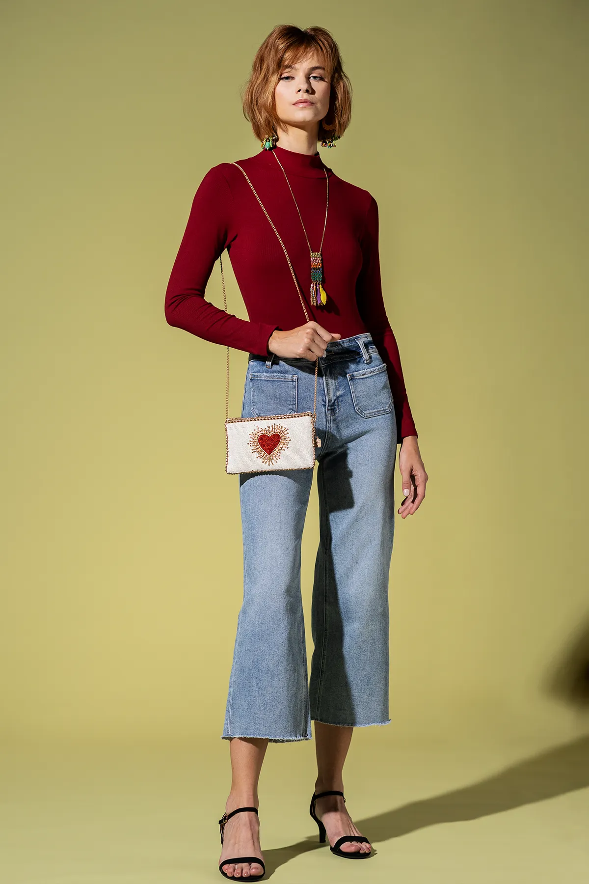 Heart Burst Crossbody Phone Bag