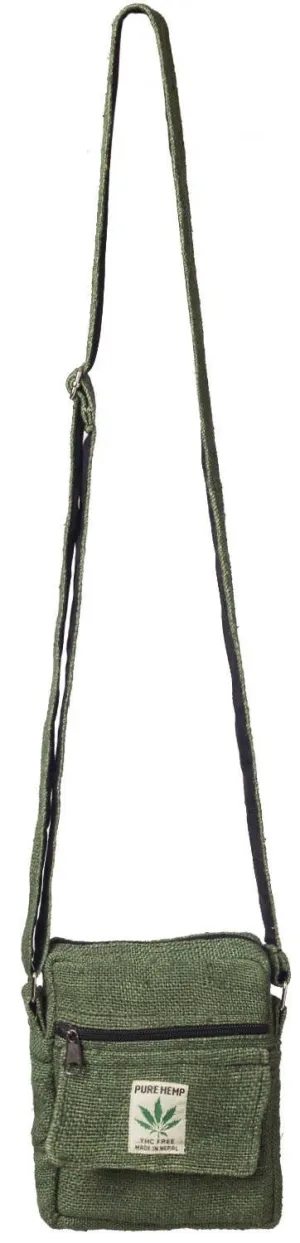 Hemp Small Crossbody Bag - Green