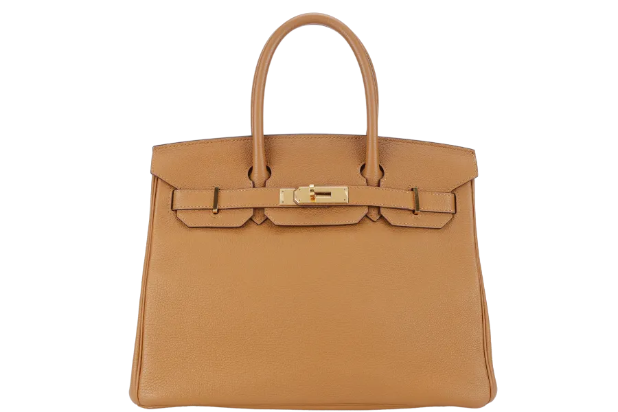 HERMES BIRKIN 30 STAMP T (YEAR 2015) TOFFEE EVER COLOR LEATHER GOLD HARDWARE WITH DUST COVER