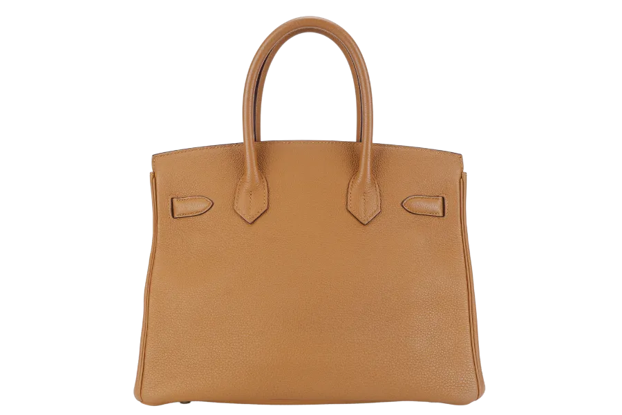 HERMES BIRKIN 30 STAMP T (YEAR 2015) TOFFEE EVER COLOR LEATHER GOLD HARDWARE WITH DUST COVER