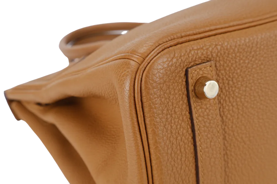 HERMES BIRKIN 30 STAMP T (YEAR 2015) TOFFEE EVER COLOR LEATHER GOLD HARDWARE WITH DUST COVER