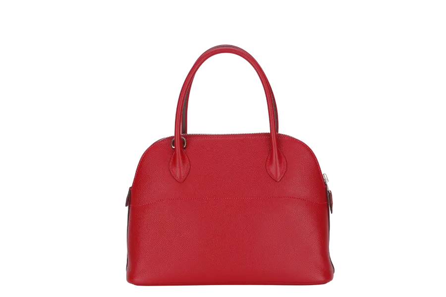 HERMES BOLIDE 27 ROUGE CASAQUE EPSOM LEATHER (STAMP T) WITH STRAP, CARE CARD & DUST COVER
