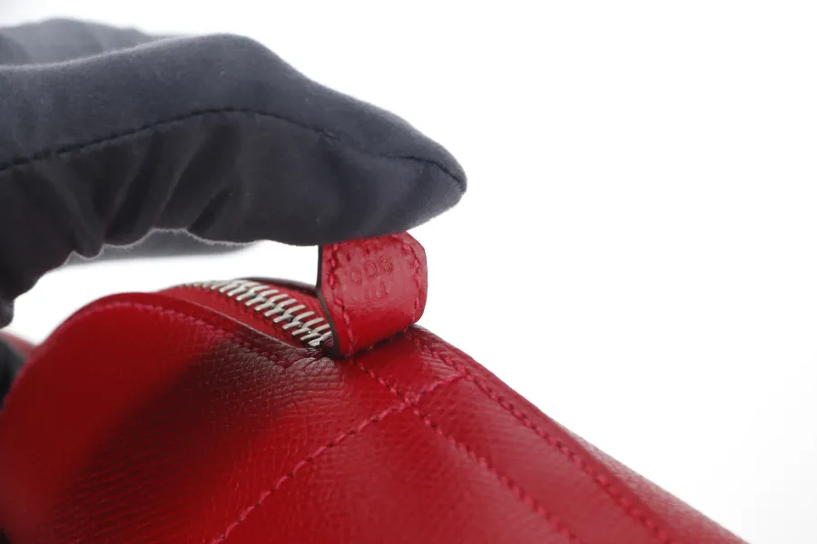 HERMES BOLIDE 27 ROUGE CASAQUE EPSOM LEATHER (STAMP T) WITH STRAP, CARE CARD & DUST COVER