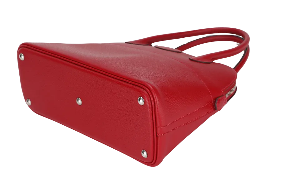 HERMES BOLIDE 27 ROUGE CASAQUE EPSOM LEATHER (STAMP T) WITH STRAP, CARE CARD & DUST COVER