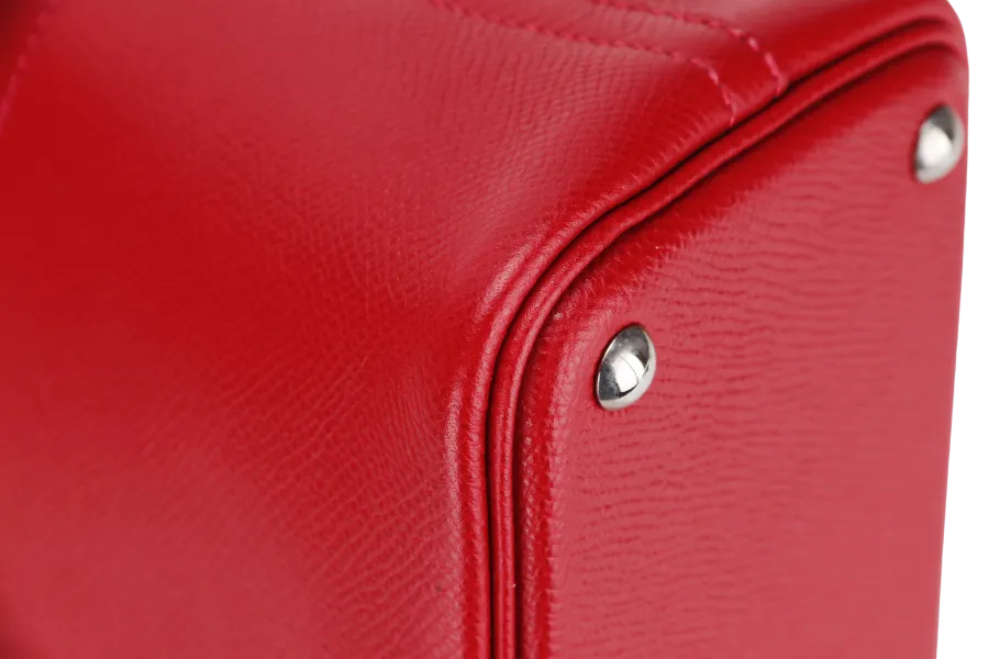 HERMES BOLIDE 27 ROUGE CASAQUE EPSOM LEATHER (STAMP T) WITH STRAP, CARE CARD & DUST COVER